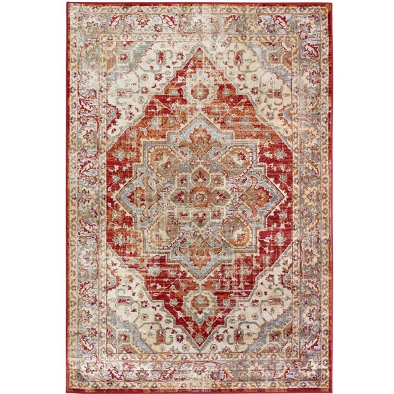 An image of Valeria 1803 Traditional Style Rug - Red - 80cm x 150cm