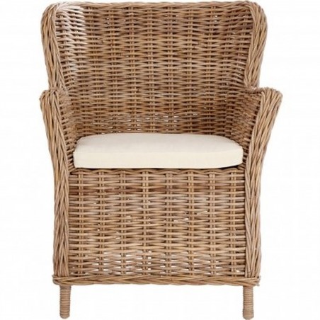 Lovina Wing Back Rattan Armchair front View