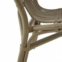 Havana High Back Rattan Armchair - Grey Back Leg Detail