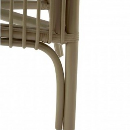 Havana High Back Rattan Armchair - Grey Front Leg Detail