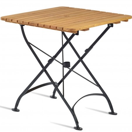 Outdoor Square Wooden Folding Garden Table - Small