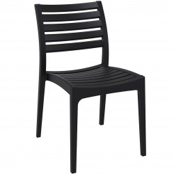 Sorano Black Plastic Garden Chair