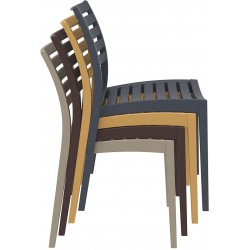 Sorano Black Plastic Garden Chair Stacking Feature