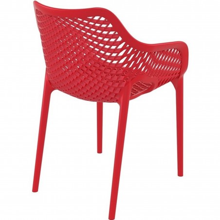 Dylan armchair in Red - Angled Rear View