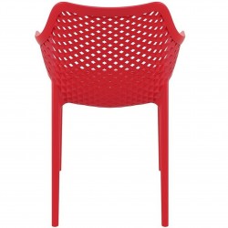 Dylan armchair in Red - Rear View