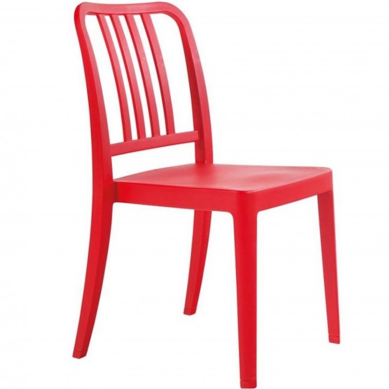 Red Plastic garden chair