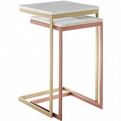 Ruba Marble Nesting Tables, front angled view