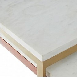 Ruba Marble Nesting Tables, close up of top