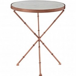 Armelle Copper Side Table front view