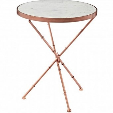 Armelle Copper Side Table side view