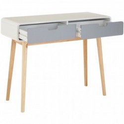 Holm Console Table, front view with drawers open