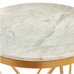 Pandora Marble Side Table, close up
