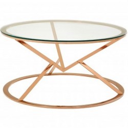 Valentina Rose Gold Coffee Table, front view