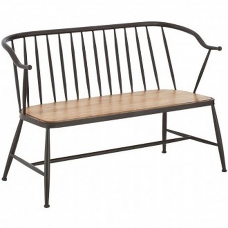 Kelso Industrial Bench Chair, front angled view