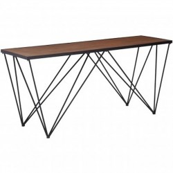Rushock Industrial Console Table Angled Front View