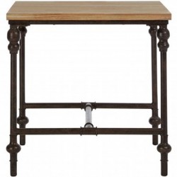 Woodkirk Rustic Side Table Front View
