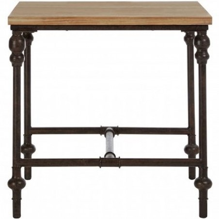Woodkirk Rustic Side Table Front View
