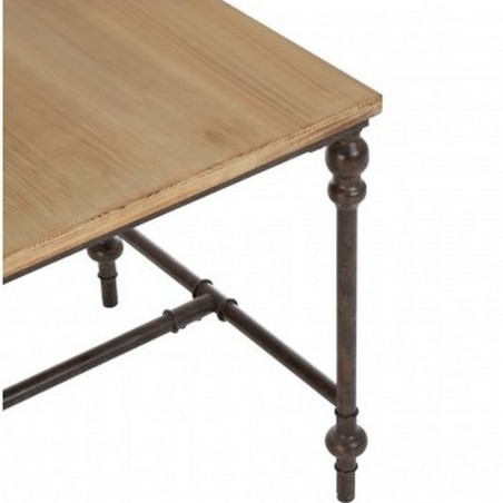 Woodkirk Rustic Side Table Top Detail