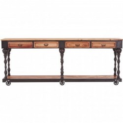 Perton Industrial Style Console Table Front View
