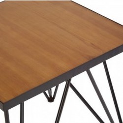 Industrial Side Table, Top Detail