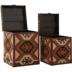 Cairo Side Table Trunks, tops open