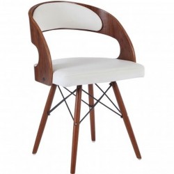 Colindale Chair, white front angled view