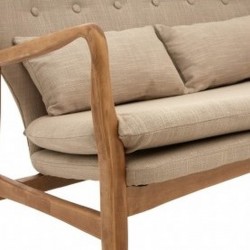 Linnea 2 Seat Sofa, beige, Arm detail