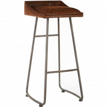 Saltley Industrial Style Bar Stool Angled View
