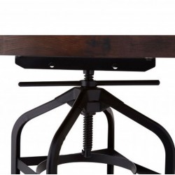Dorridge Industrial Style Adjustable Bar Table Bottom of adjustment