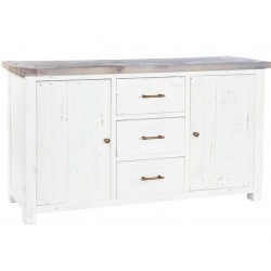 large reclaimed timber sideboard with three drawers
