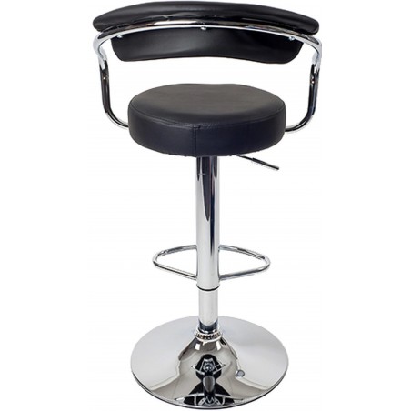 Zenit bar stool in black rear view