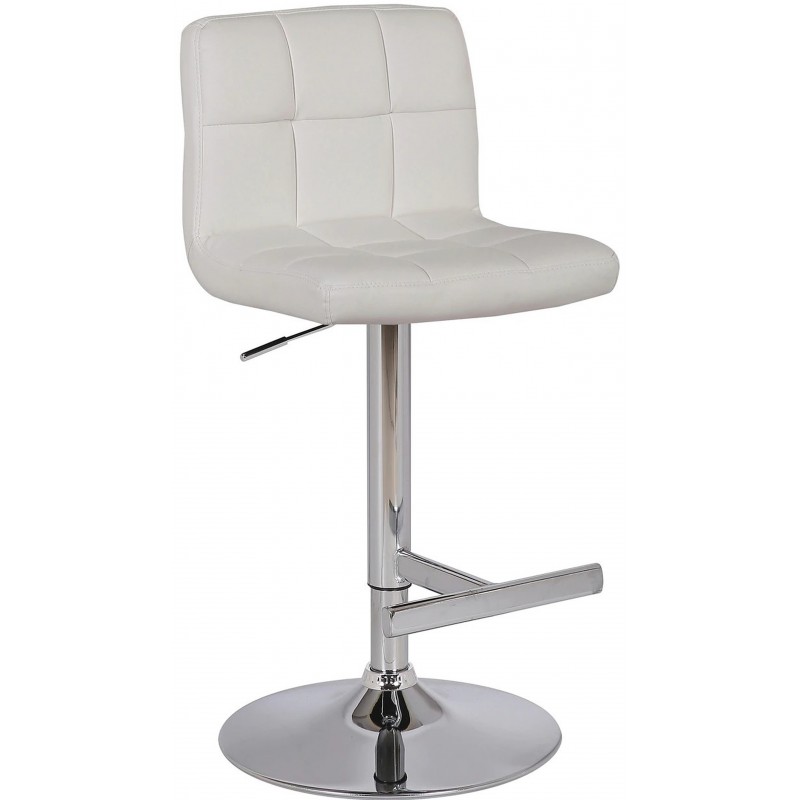 alegro bar stool white front angled view