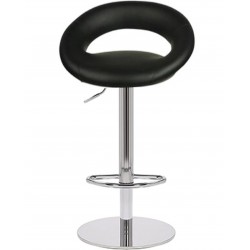 black deluxe sorrento bar stool - black front  view