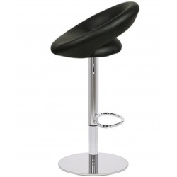 deluxe sorrento bar stool -Black side view
