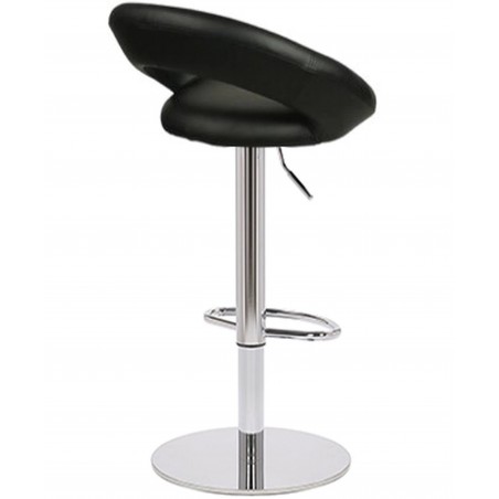 black deluxe sorrento bar stool - black rear angle view
