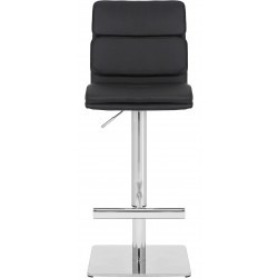 Deluxe Moderno Kitchen Stool - black front view