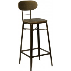 Tuscany Bar Stool, espresso, front angled view