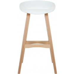 Equator Bar Stool - White Front View