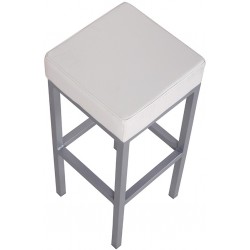 Cube Bar Stool, white top view