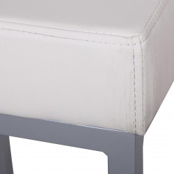 Cube Bar Stool, white seat detail