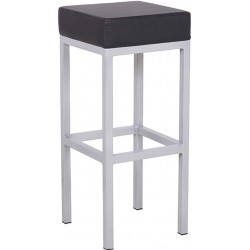 Cube Bar Stool, black front angled view