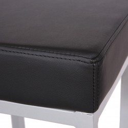 Cube Bar Stool, black seat detail