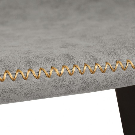 Antico Bar Stool - Grey stitching Detail