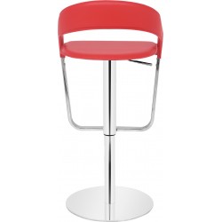 Eleganza Leather Bar Stool - Red rear View