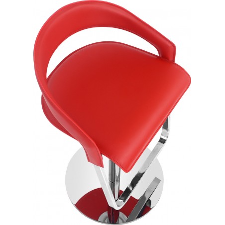 Eleganza Leather Bar Stool - Red Top View