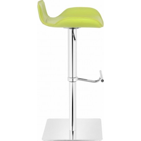 Favoloso Leather Bar Stool - Lime Green Side View