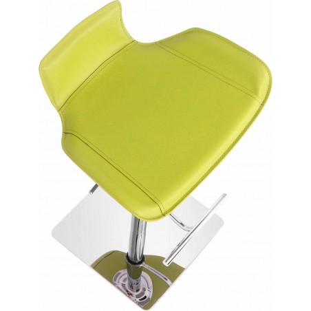 Favoloso Leather Bar Stool - Lime Green Top View