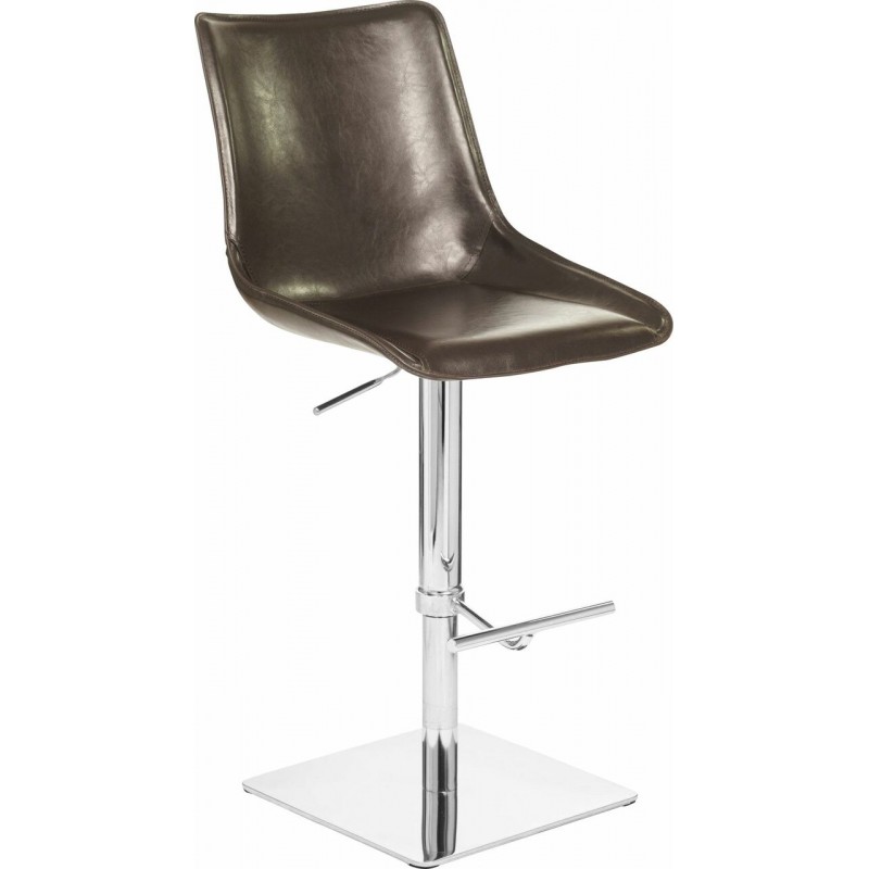 An image of Magnifico Leather Bar Stool - Yellow