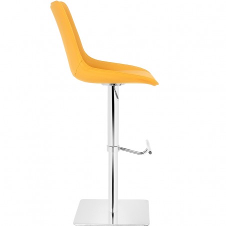 Magnifico Leather Bar Stool - Yellow  Side View