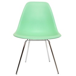 Noble Plastic Dining Chairs Peppermint Front View